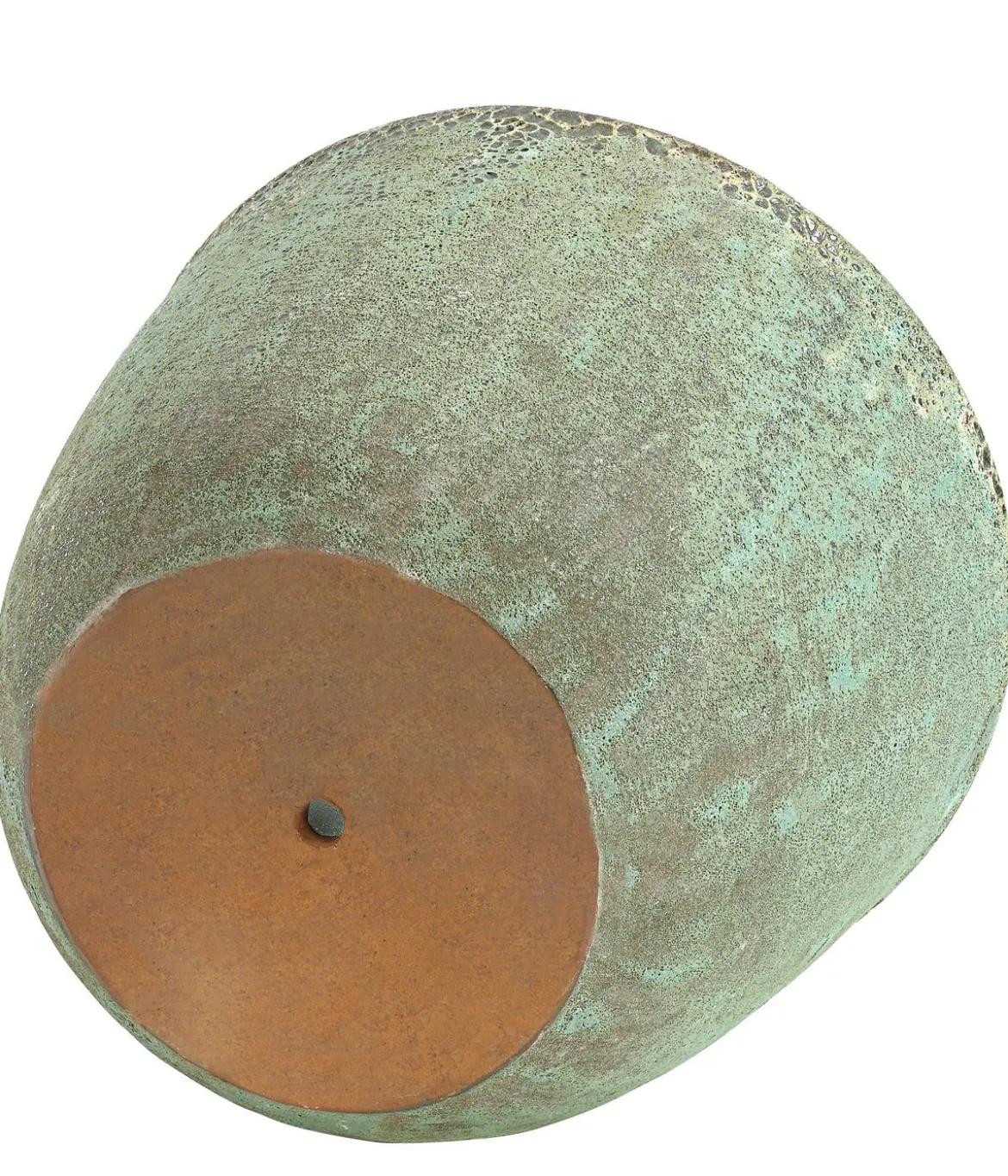 Dehner Keramik-Topf Rhodos, rund, blau-grün
