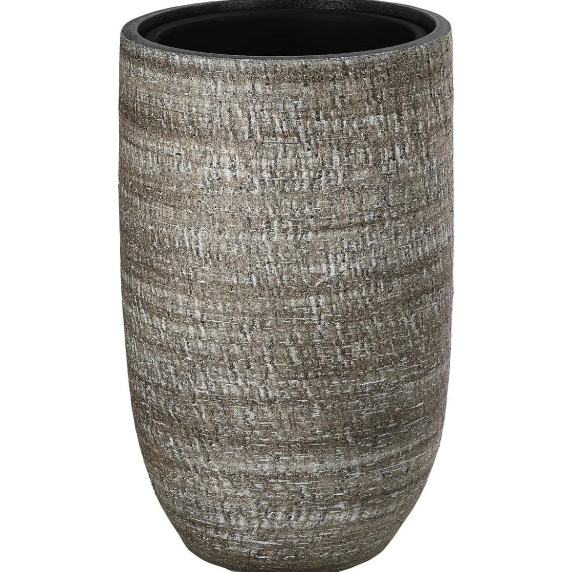 Dehner Keramik-Vase Lana, bauchig, braun