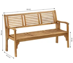 Dehner Klappbank Douglas, 3-Sitzer
