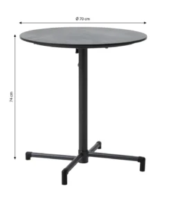 Dehner Klapptisch Capri, rund, ca. Ø70/H74 cm