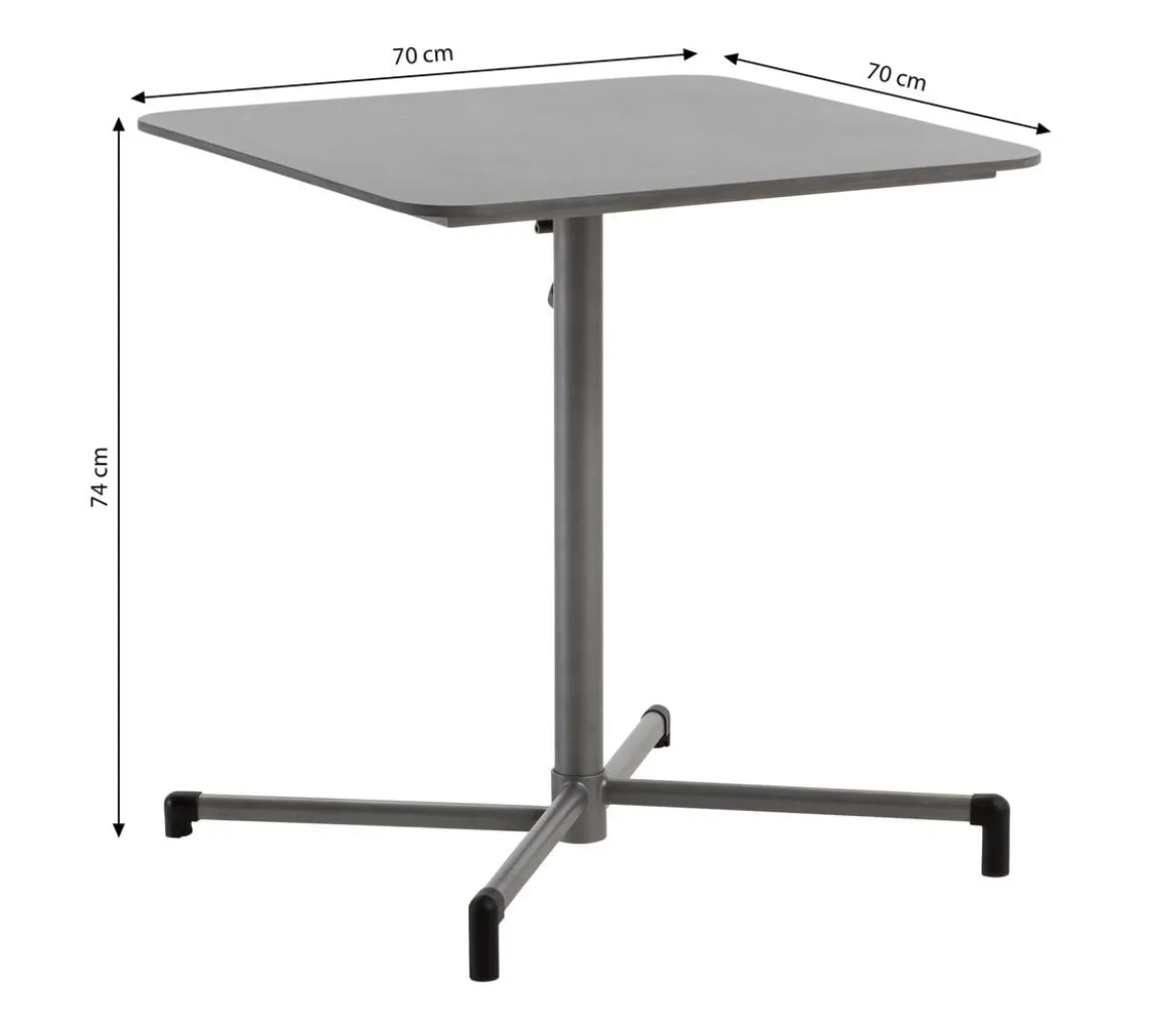Dehner Klapptisch Chicago, ca. B70/H74/T70 cm