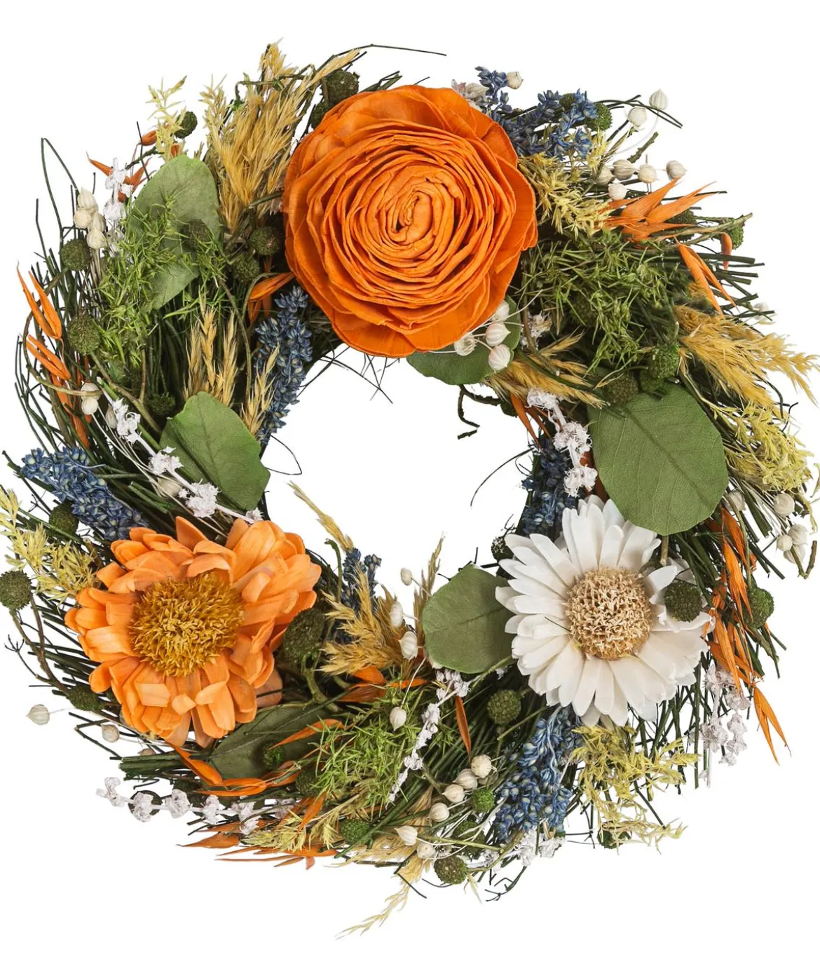 Dehner Kranz Beauty, orange, ca. Ø25 cm