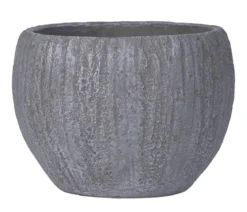Dehner Kunststein-Topf Belfast, bauchig, grau