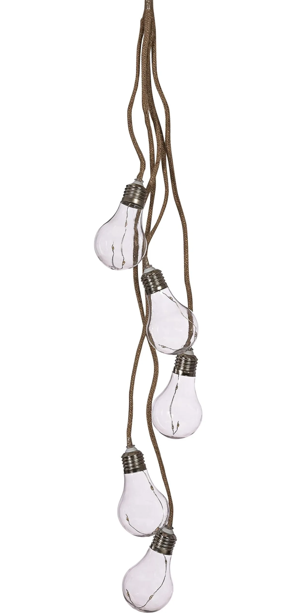 Dehner LED-Glühbirnen, 5 Stück am Strang, 15 LEDs, warmweiß, ca. L70 cm