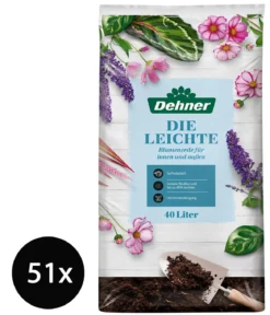 Dehner Leichte Blumenerde, 51 x 40 Liter
