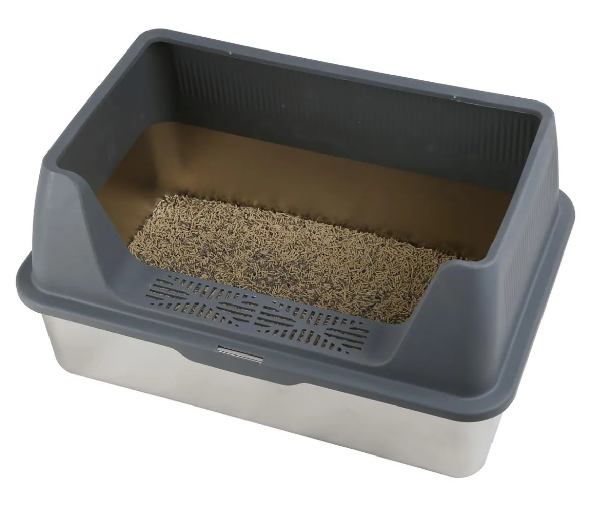 Dehner Lieblinge Edelstahl-Katzentoilette Nova, ca. B60,8/H29,3/T40,8 cm