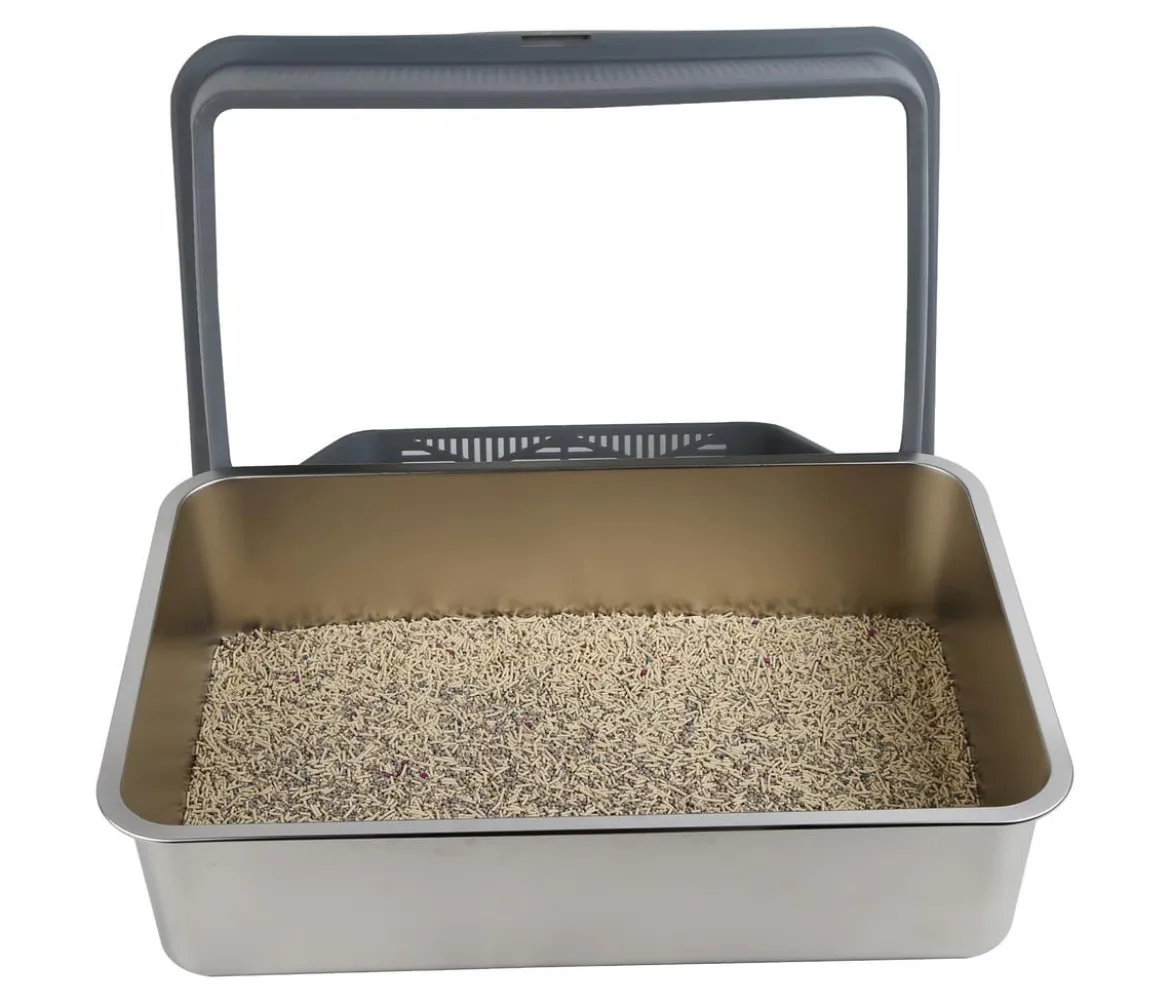 Dehner Lieblinge Edelstahl-Katzentoilette Nova, ca. B60,8/H29,3/T40,8 cm