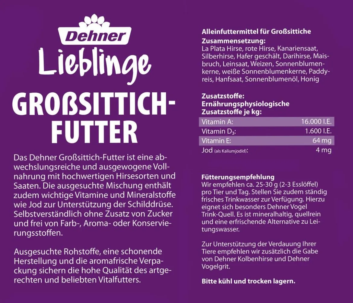 Dehner Lieblinge Großsittich-Futter