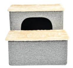 Dehner Lieblinge Haustiertreppe Sussex, grau/creme, ca. B43/H33/T35,5 cm