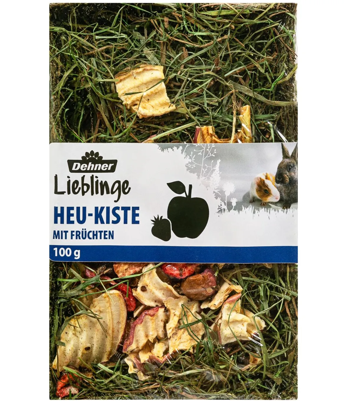 Dehner Lieblinge Heu-Kiste mit Früchten, 100 g