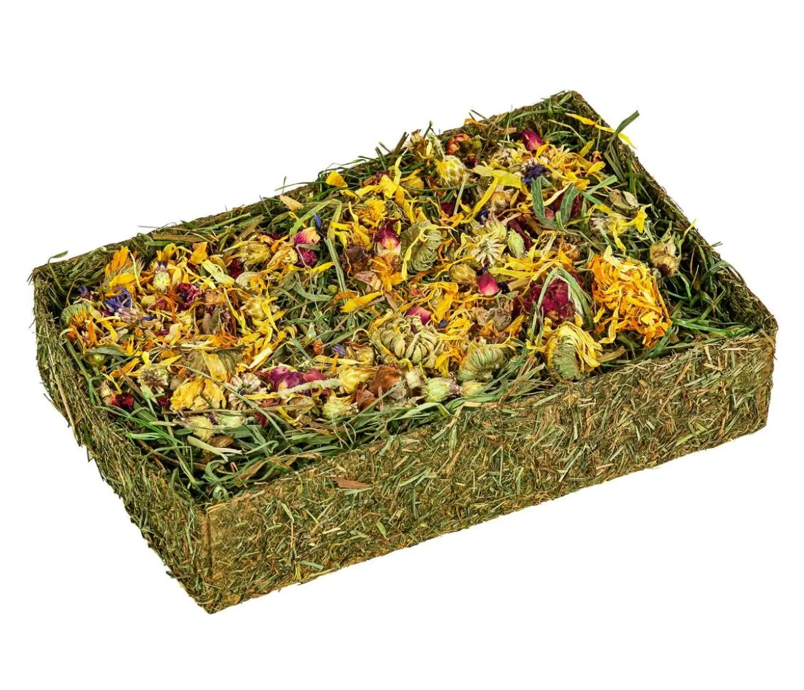 Dehner Lieblinge Heu-Kiste mit Blüten, 100 g