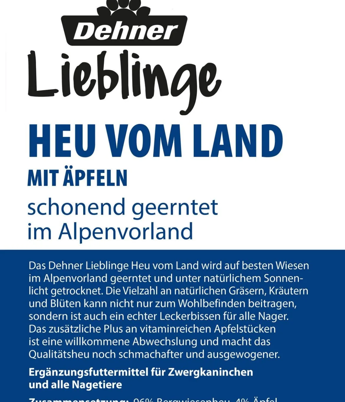 Dehner Lieblinge Heu vom Land mit Apfelstücken, 500 g