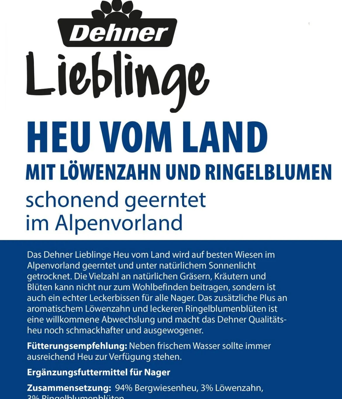 Dehner Lieblinge Heu vom Land mit Löwenzahn, 500 g