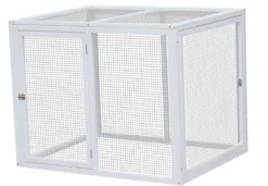Dehner Lieblinge Hühnerstall Florenz mit Freilauf, weiß/braun, ca. B224,3/H120,7/T91,7 cm