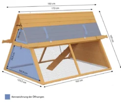 Dehner Lieblinge Hühnerstall Inga, ca. B192/H108/T125 cm