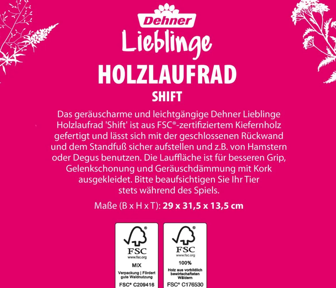 Dehner Lieblinge Holzlaufrad Shift, ca. B29/HT31,5/T13,5 cm