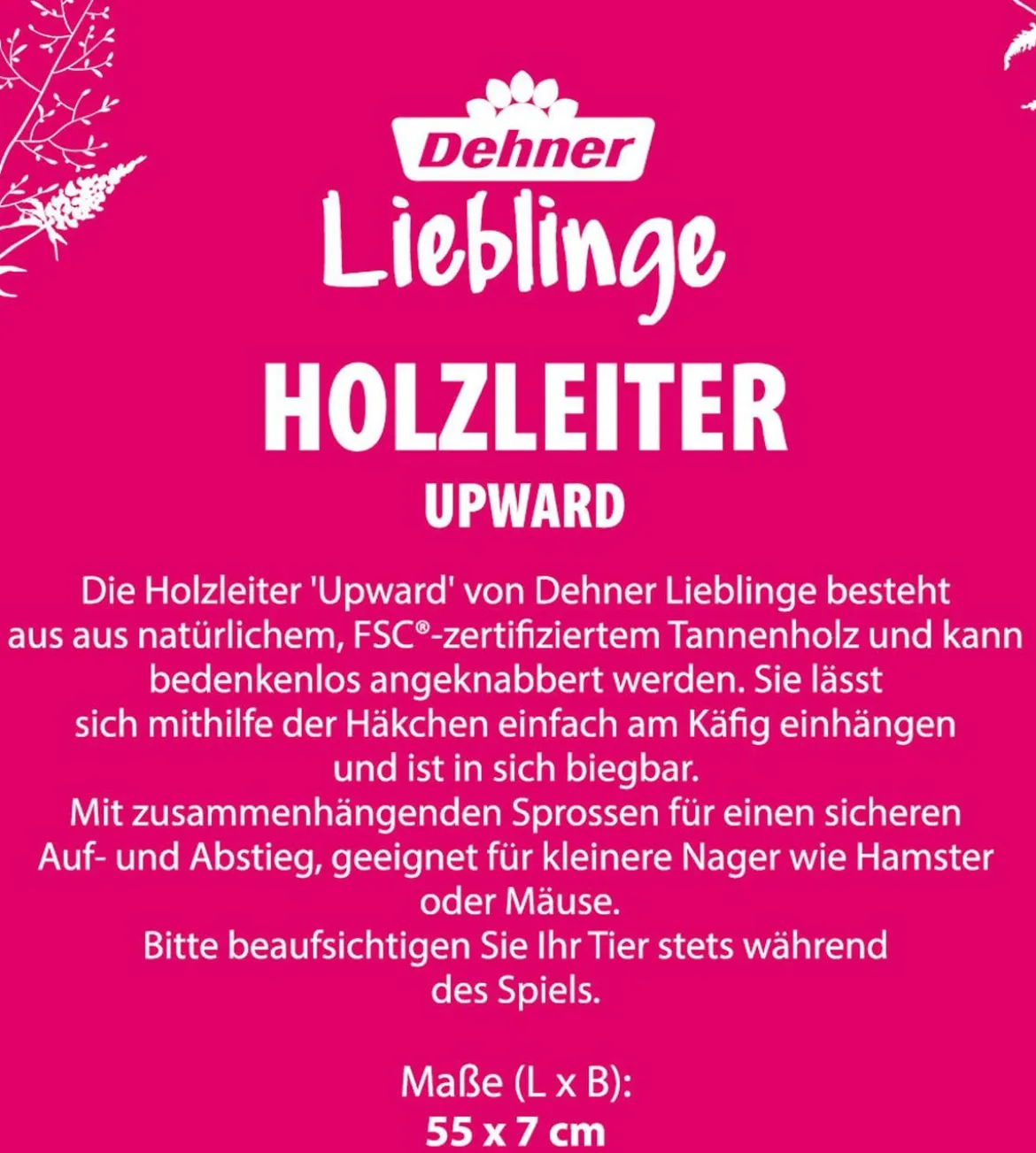 Dehner Lieblinge Holzleiter Upward, ca. L55/B7 cm