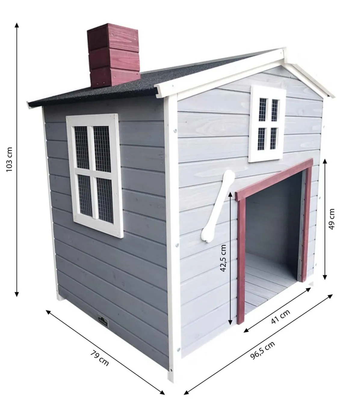 Dehner Lieblinge Hundehütte Hector, ca. B96,5/H103/T79 cm