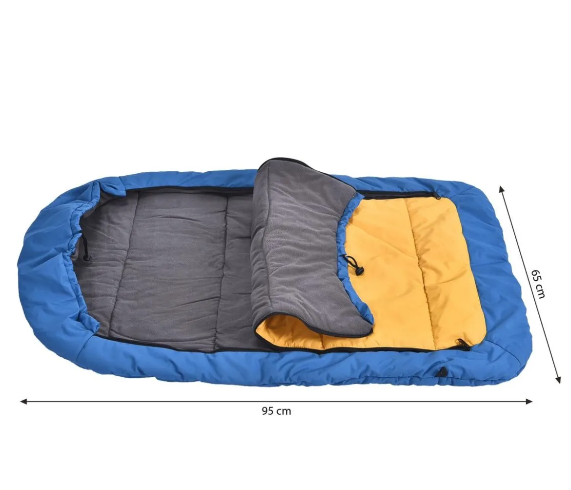 Dehner Lieblinge Hundeschlafsack Aldus, rechteckig, blau, ca. B95/T65 cm