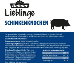 Dehner Lieblinge Hundesnack Schinkenknochen, groß