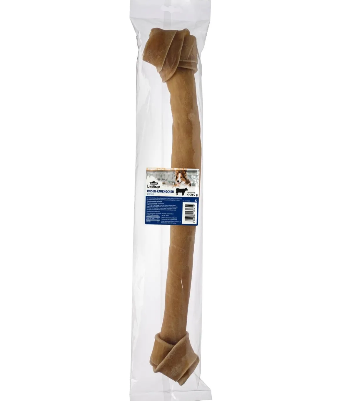Dehner Lieblinge Hundesnack Riesen-Kauknochen, geknotet, 360 g