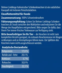 Dehner Lieblinge Hundesnack Italienischer Schinkenknochen, 390 g