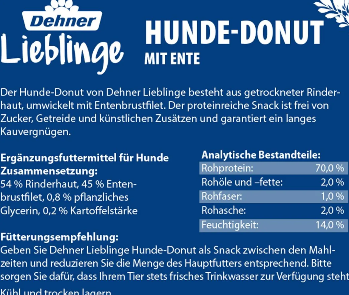 Dehner Lieblinge Hundesnack Hunde-Donut