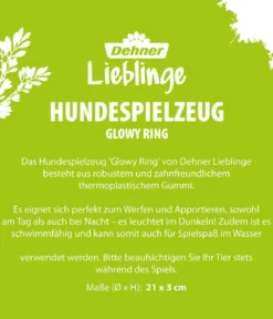 Dehner Lieblinge Hundespielzeug Glowy Ring, ca. Ø21/H3 cm