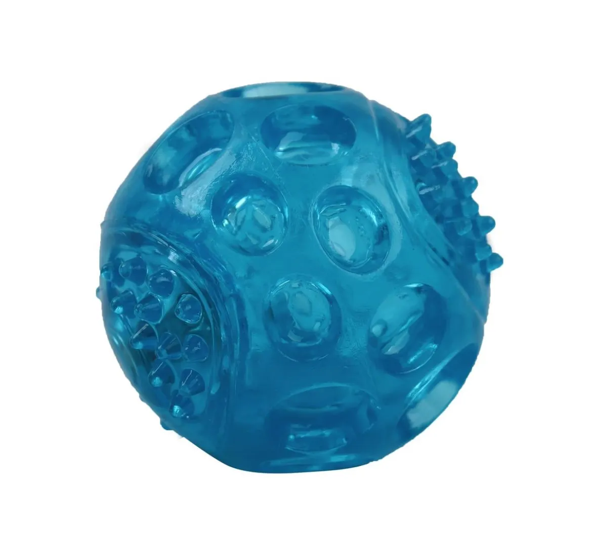 Dehner Lieblinge Hundespielzeug Blinky Marble, blau, ca. Ø6,3 cm