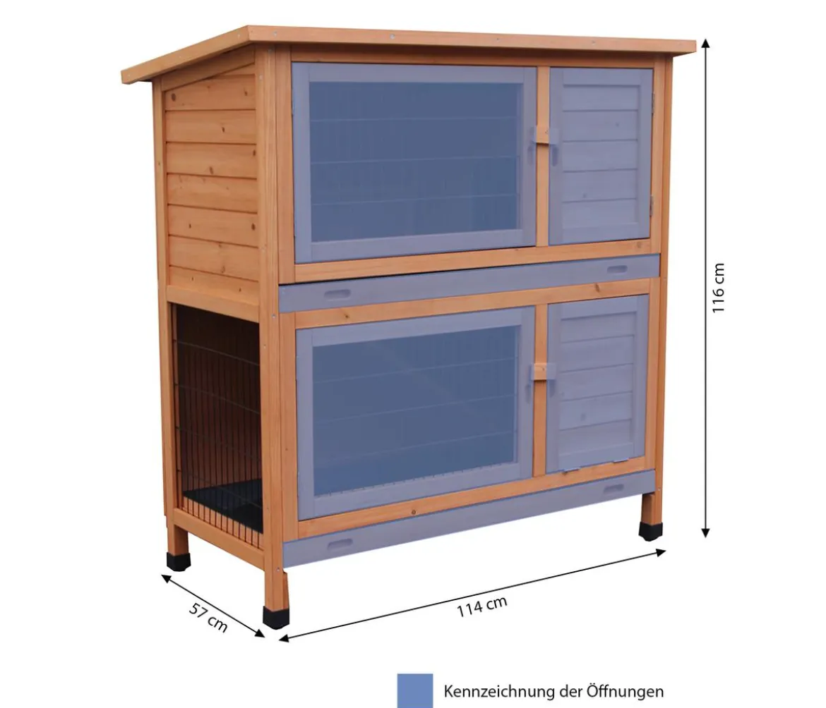 Dehner Lieblinge Kaninchenstall Original, ca. B114/H116/T57 cm