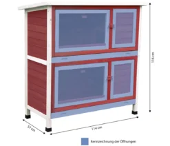 Dehner Lieblinge Kaninchenstall Landhaus, mit Wärmedämmung, ca. B114/H116/T57 cm