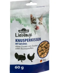 Dehner Lieblinge Katzensnack Knusperkissen, 60 g