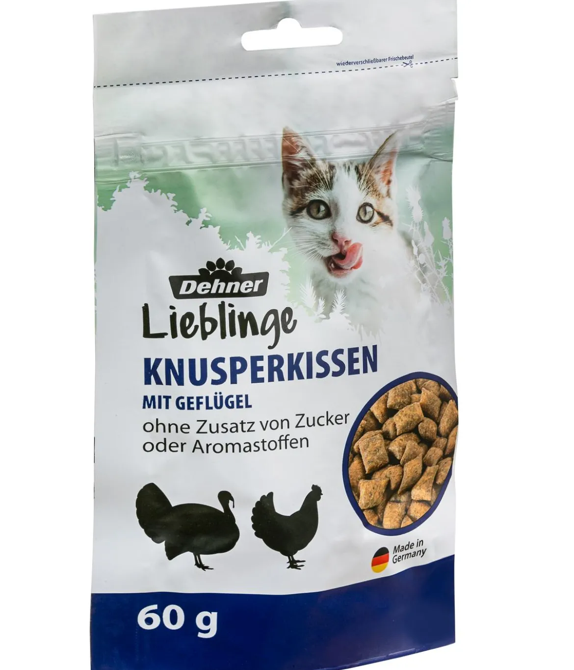 Dehner Lieblinge Katzensnack Knusperkissen, 60 g