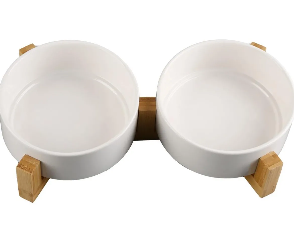 Dehner Lieblinge Keramiknapf-Set, creme, 2 x 700 ml