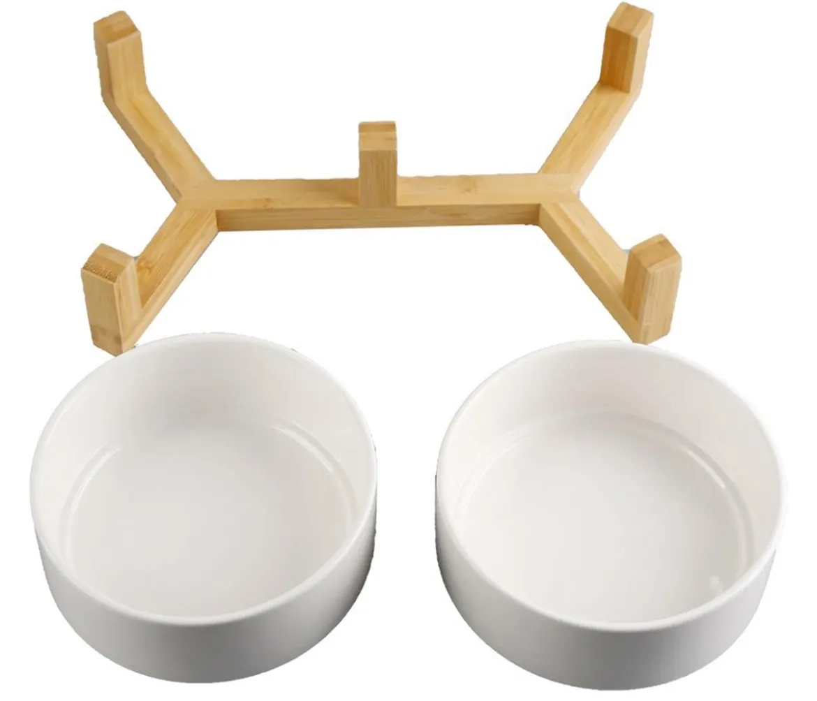 Dehner Lieblinge Keramiknapf-Set, creme, 2 x 700 ml