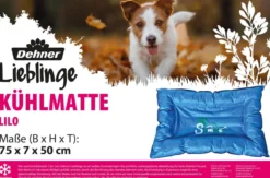 Dehner Lieblinge Kühlmatte Lilo, rechteckig, blau, ca. B75/H7/T50 cm