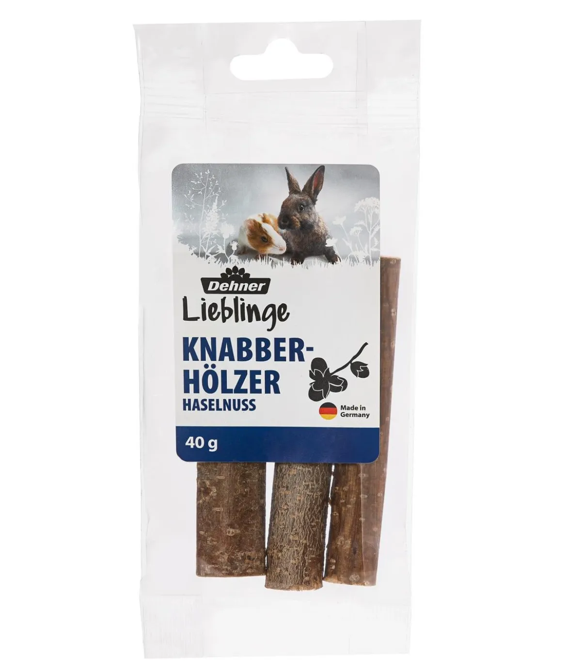 Dehner Lieblinge Knabber-Hölzer Haselnuss, 40 g