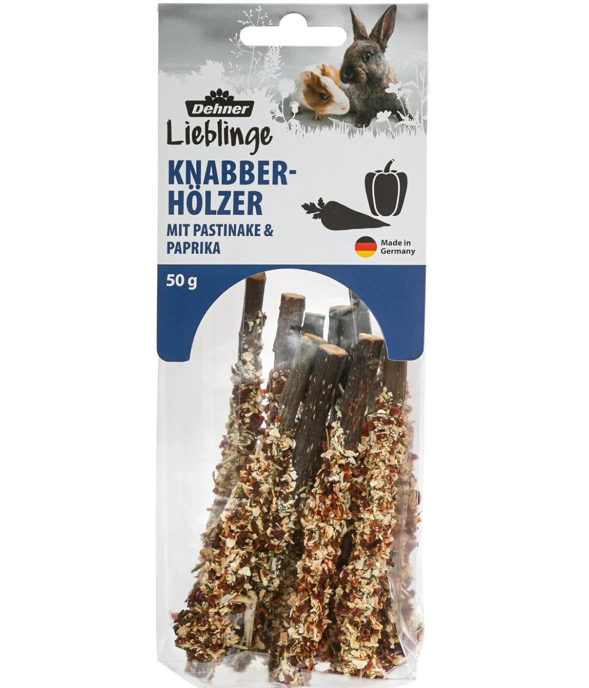 Dehner Lieblinge Knabber-Hölzer mit Pastinake & Paprika, 50 g