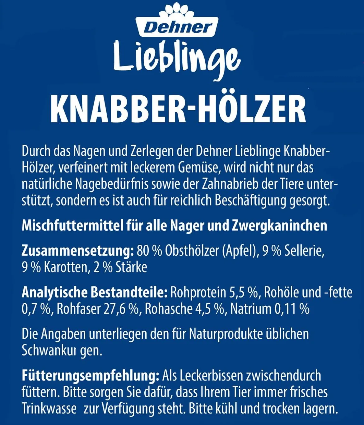 Dehner Lieblinge Knabber-Hölzer mit Sellerie & Karotte, 50 g