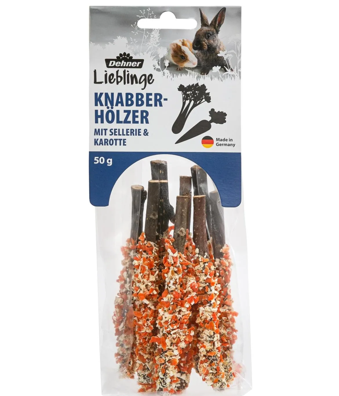 Dehner Lieblinge Knabber-Hölzer mit Sellerie & Karotte, 50 g
