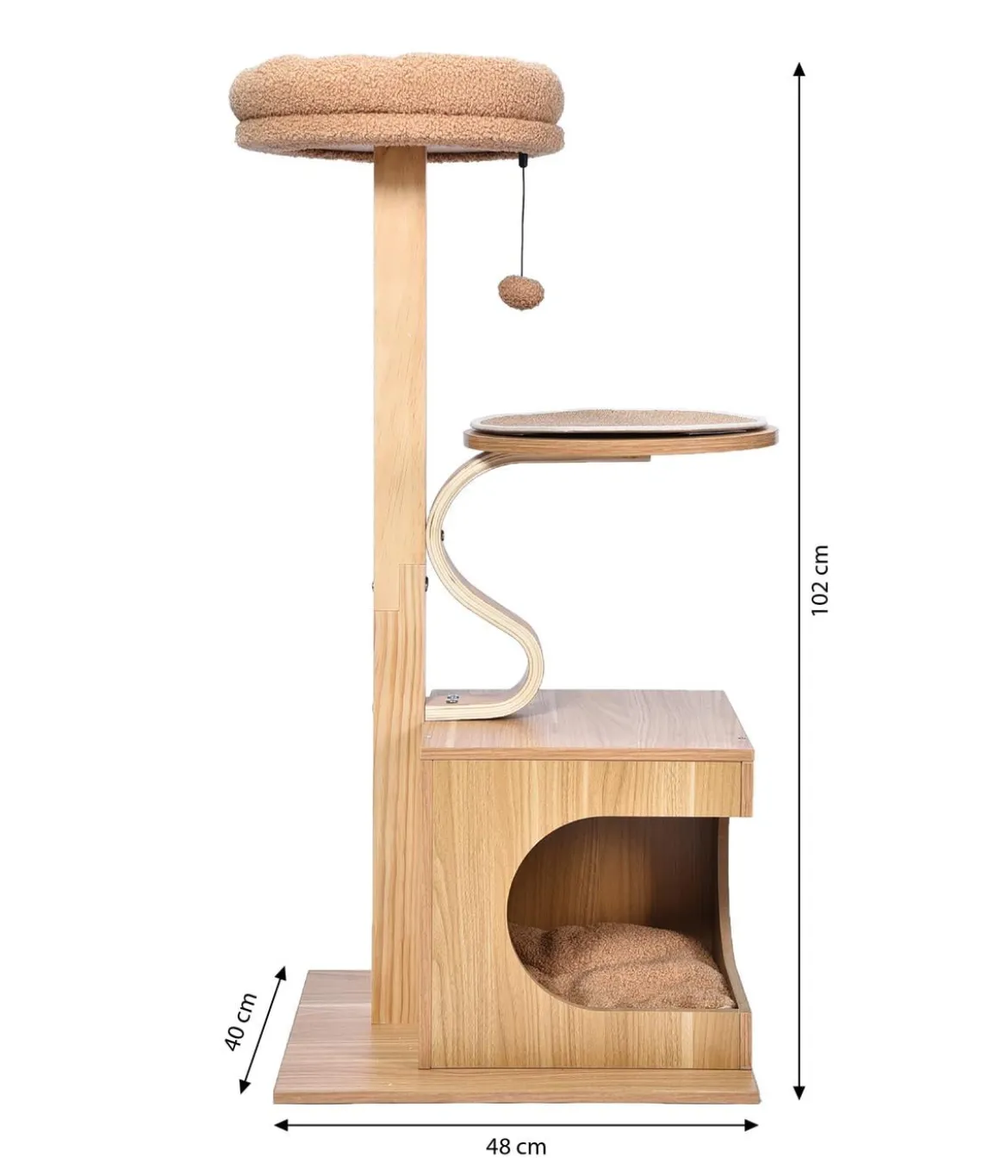 Dehner Lieblinge Kratzbaum Bijou, braun, ca. B48/H102/T40 cm