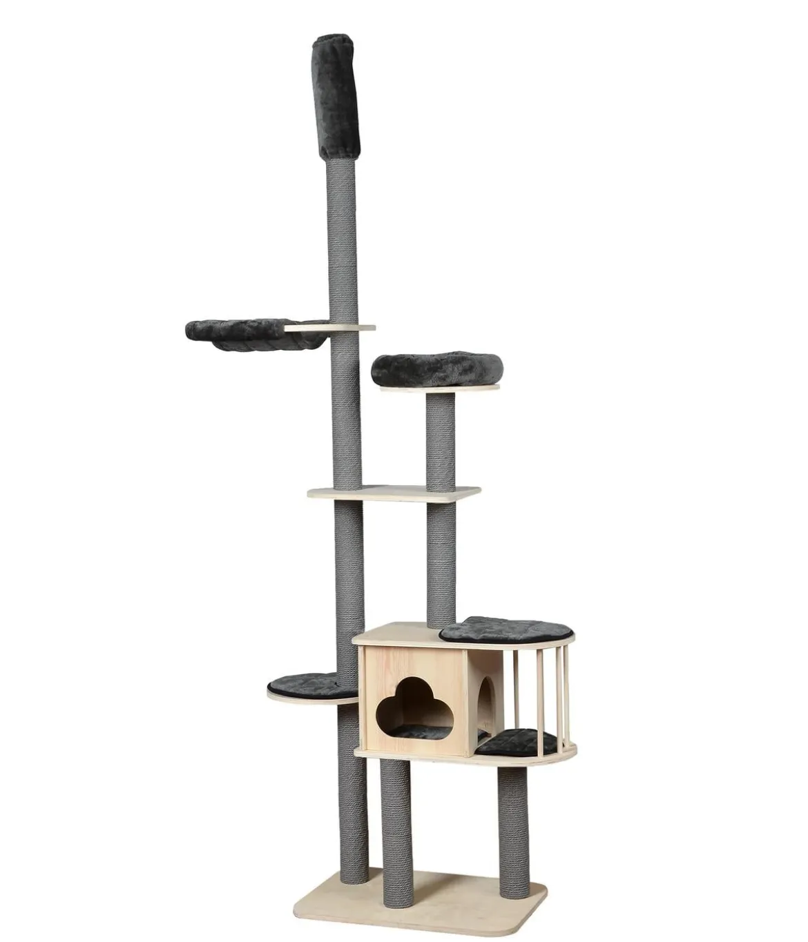 Dehner Lieblinge Kratzbaum Bombay, grau, ca. B68/H234-259/T48 cm