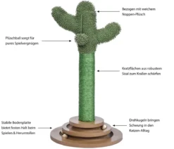 Dehner Lieblinge Kratzbaum Cactus, grün, ca. Ø32/H60 cm