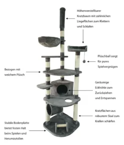 Dehner Lieblinge Kratzbaum Tabby, ca. B60/H245-270/T60 cm