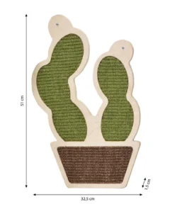Dehner Lieblinge Kratzbrett Kaktus, grün/braun, ca. B32,5/H51/T1,5 cm