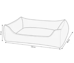 Dehner Lieblinge Kuschelbett Woof, rechteckig, grau
