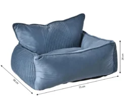Dehner Lieblinge Kuschelbett Rokoko, rechteckig, petrol