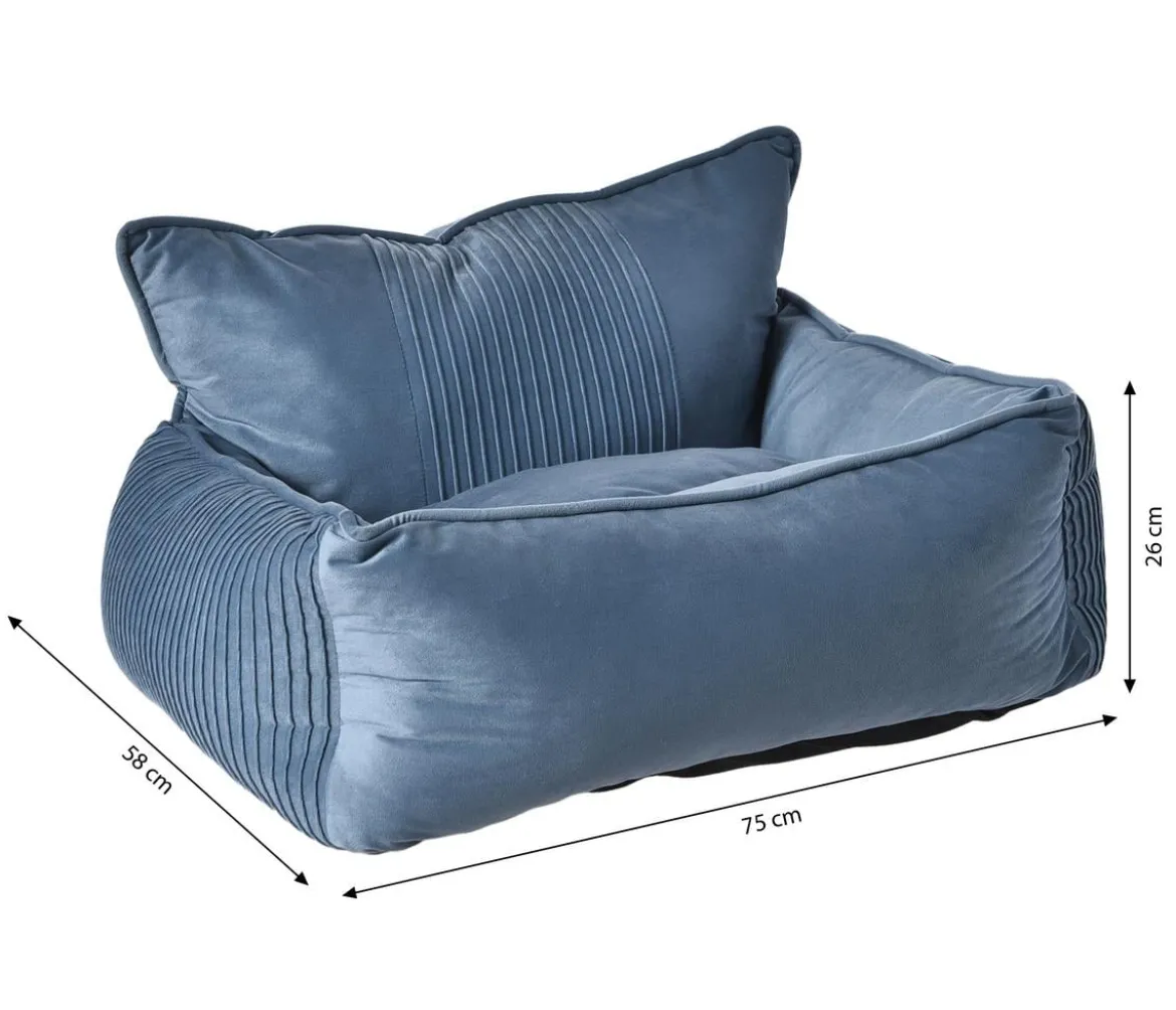 Dehner Lieblinge Kuschelbett Rokoko, rechteckig, petrol