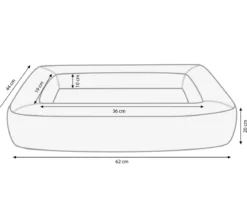 Dehner Lieblinge Kuschelbett Alaska, rechteckig, grau