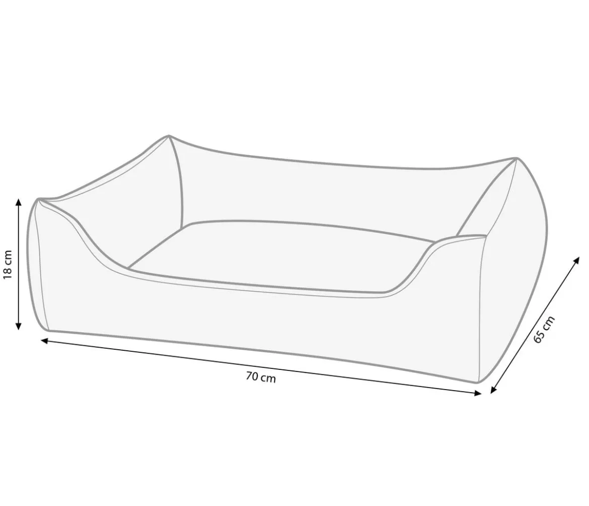 Dehner Lieblinge Kuschelbett Cyrus, rechteckig, blau